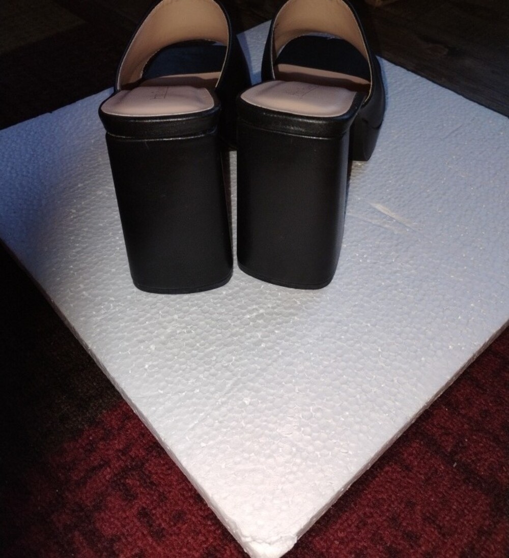 Hot Tomato Black Platform Slide Mules, Y2K, Size 8.5 - Picture 6 of 8